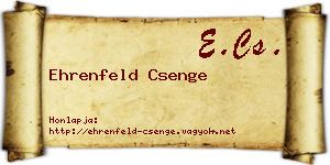 Ehrenfeld Csenge névjegykártya